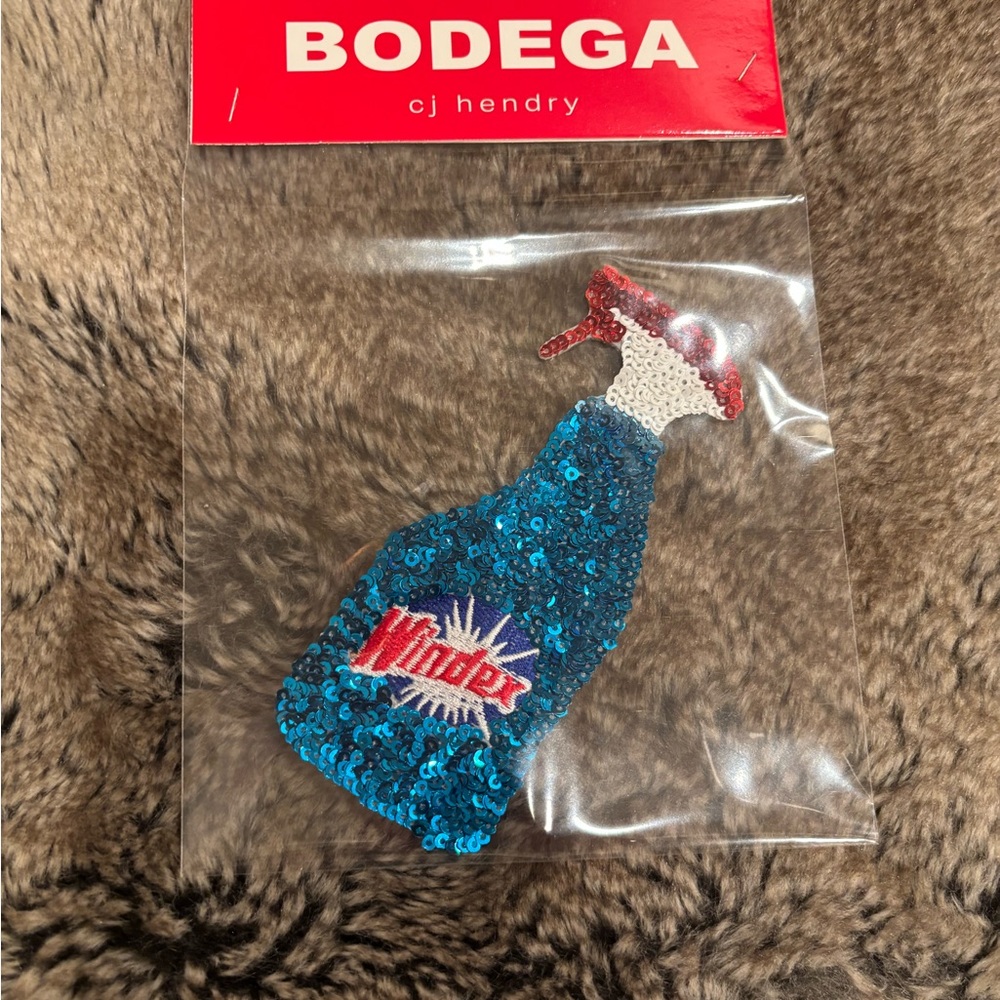 CJ Hendry Bargain Bodega Sequin Windex Bottle Iron On Patch